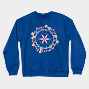 Daisy Flowers Love Hearts Crewneck Sweatshirt